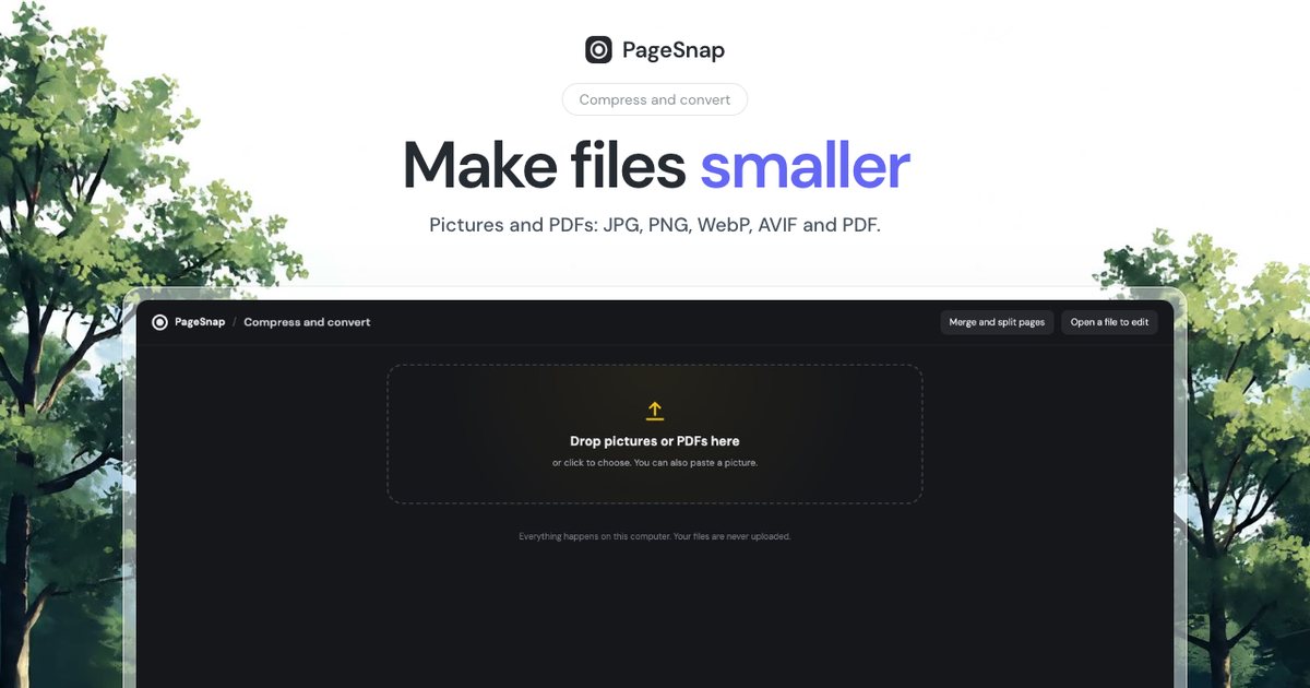 How to Compress and Convert Pictures and PDFs Without Uploading Them